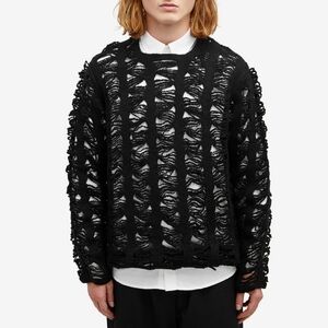 Comme des Garçons Homme Plus Men's Splash Pattern Knit in Black
